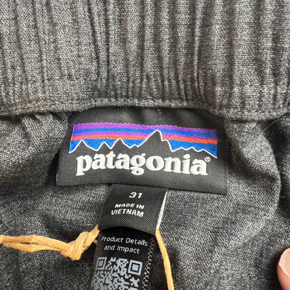 Patagonia Mens Hampi Rock Pants Ink Black Grey 82941 Size 31 Hemp Blend Climbing - Picture 3 of 6
